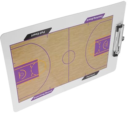 GARVALON Basketball Coaching Board Dry Erase Clipboard Praktisk och Hållbar Strategiutrustning för Basketträning och Matchplanering för Tränare och Sportevenemang