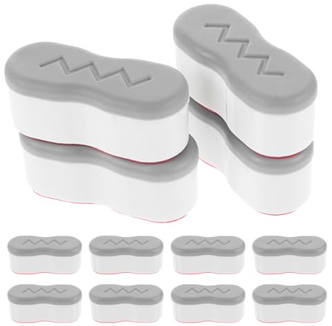 COHEALI Lot de 12 Butoirs Adhésifs pour Siège de Toilette Silencieux Rehausseurs Universels Souples Anti-Bruit pour Abattant de Wc Taille Standard Incurvée Fixation Stable pour Salle
