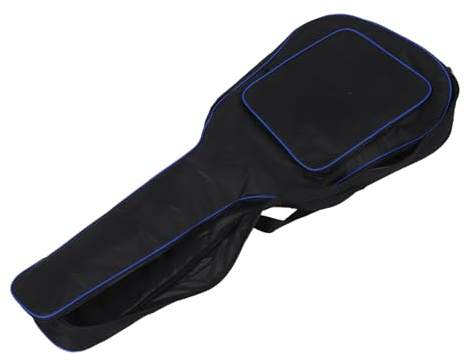 Cabilock 41-Zoll Gitarrenrucksack Schwarz Gepolstert Oxford | Baumwolle Futter, Ergonomische Tragelösung, Großzügiges Stauraumdesign für Auftritte und Konzerte