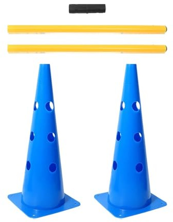 Parcours d'agilité pour chien avec set d'obstacles Accessoires portables | Kit de haies et cônes d'entraînement à l'agilité Chiot, intérieur/extérieur, jardin, parc, exercice,