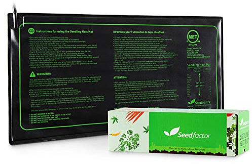 MET Certified Seedling Heat Mat, Seedfactor Waterproof Durable Germination Station Heat Mat, Warm Hydroponic Heating Pad for Indoor Home Gardening Seed Starter(10 x 20)