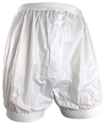 Haian unisex vuxen inkontinens pull-on plast komfortbyxor (vit, 2XL)