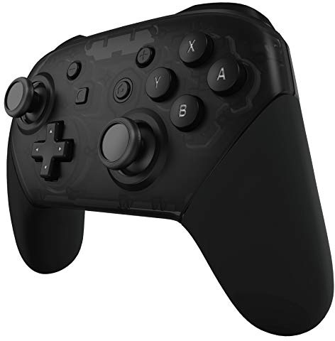 eXtremeRate Griff Case Shell für Nintendo Switch Pro, Matt DIY-Ersatz Grips Hülle Schale Gehäuse Ersatzteile für Nintendo Switch Pro Controller (Schwarz)-KEIN Controller