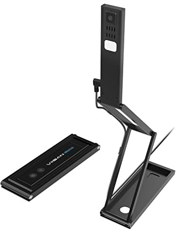VIISAN P2U USB Document Camera & Webcam 2K with AutoFocus and Dual Microphone, 3-Level LED Lights, Image Invert Function, Fold, for Remote Teaching, Web Conference, Live Demo-Windows, macOS, Android