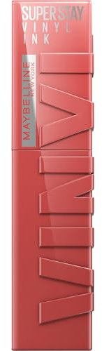 Maybelline New York Lip Colour, Smudge-free, Long Lasting up to 16h, Liquid Lipstick, Shine Finish, SuperStay Vinyl Ink, 15 Peachy