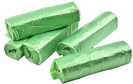 SPORTARC Camping Toilettenbeutel, 5 Rollen, tragbare Toilettenbeutel, maximale Belastung: 10 kg, für tragbare Toiletten, WC-Einlagen für Reisetoilette, strapazierfähig, kompostierbar