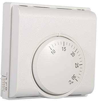 Neywell Raumtemperaturregler 230V - Mechanischer Thermostat für Lüfter, 220V 10-30°C, D'Ambiance Temperaturregler Mit Schalter