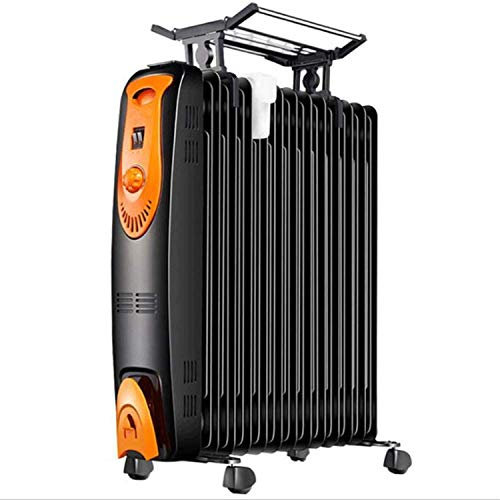 Radiateur soufflant enfichable à bain d'huile, radiateur à bain d'huile, radiateur soufflant enfichable à trois vitesses 1000 W/1200 W/2200 W, radiateur soufflant électrique réglable à huile