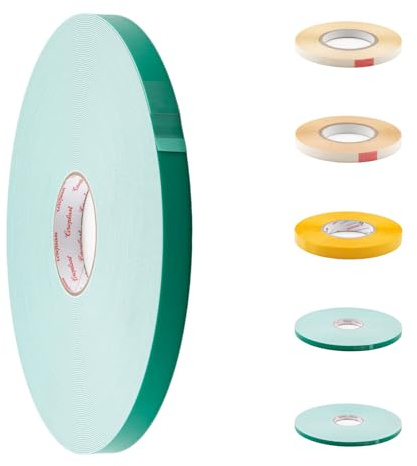 HEXIM 50m doppelseitiges Klebeband weißes Schaumklebeband extra stark Klebebänder 1 mm Dick Spiegelklebeband Schaumstoff Mehrzweck Montageband (HJ 19mm breit)