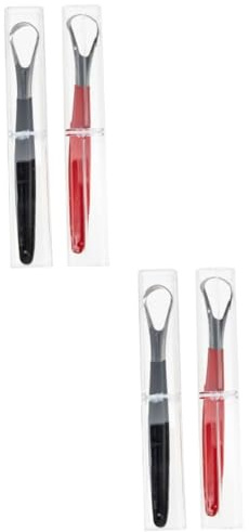 FOMIYES 4 Pz pulisci lingua per adulti tongue scraper raschietto lingua raschietto per la pulizia della lingua strumento per la rimozione dell'alito cattivo forniture per l'igiene orale pp