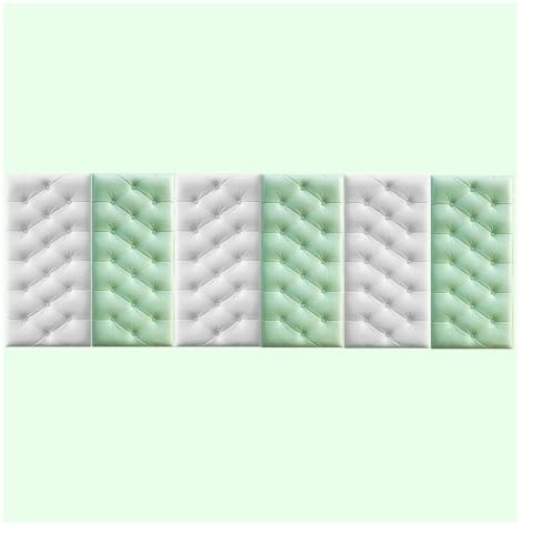 Verdicken Wandaufkleber Dekorative Teller, Selbstklebendes Wand-Softpaket Zur Vergnügungsparkdekoration ZLRBN(Color:Green+White)
