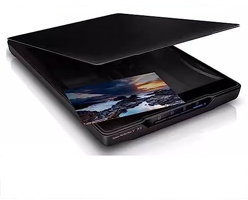 A4 Large Format Flatbed Scanner, Document & Photo & Book Scanner, Frameless, Auto-Scan, 4800 Dpi Optical Resolution, 9.9sec Fast Scan Speeds, for Home and Home Office