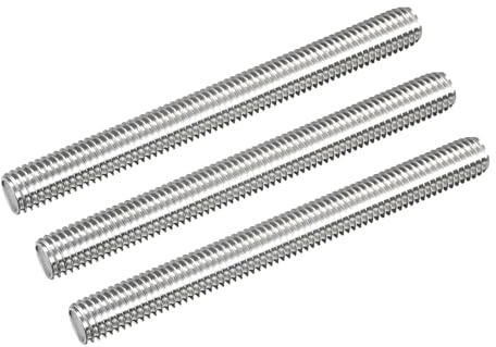QUARKZMAN Tige Entièrement Filetée M10 x 100mm 1.5mm Pas de Filetage Acier Inoxydable 304 Filetage à Droite Tiges Barres Goujons 3 Pcs