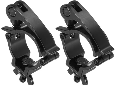 sourcing map Light Truss Clamp, Aluminum Alloy Stage Lighting Pipe O Clamp for 1.89-2.01inch OD Tube Max Load 220Lb Single Buckle, 2Pcs