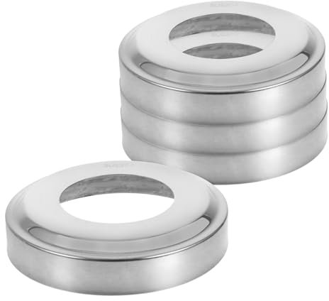 Mipcase Plaques De Base En Acier Inoxydable 304 Pour Mains Courantes Et Échelles De Piscine Enterrée, Protection Robuste 51x102x0,5mm, Lot De 4 Pièces Détachées, Fixation Sécurisée Pour Extérieur