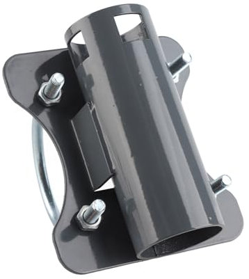 Aerial Mast Pipe Bracket Stainless Steel 30mm to 50mm Adjustable U Shape Antenna Mounting Bracket Pole to Pipe Mounting Adapter for RVs Yachts Railings