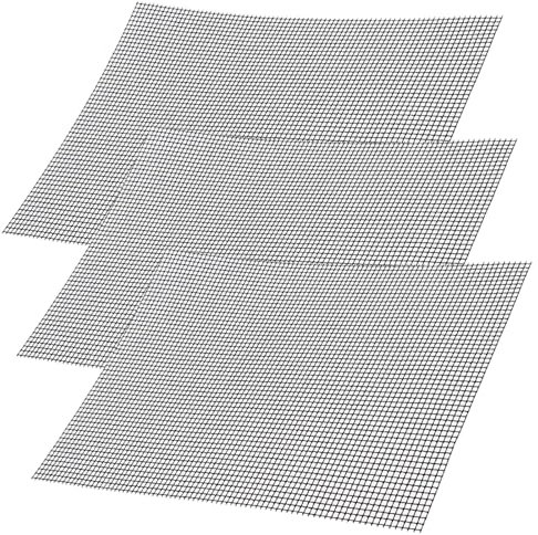 Juego de 3 esterillas para barbacoa, rejilla antiadherente, 42 x 36 cm, red de teflón, reutilizable, para barbacoa de gas, carbón, parrilla eléctrica, horno, cocina