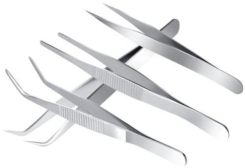 Tapvai Juego De 4 Pinzas De Acero Inoxidable, Antideslizantes, Profesionales, Para Animales Acuáticos, Corales, Manualidades, Reparación De Brotes De Plantas