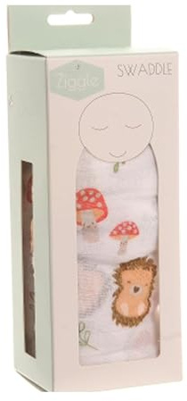 Ziggle Baby - Panni in mussola per neonati - Accessori essenziali per neonati - Fascia per bambini - Eruttazione - Confezione di mussole per bambini - Articoli da regalo - Woodland