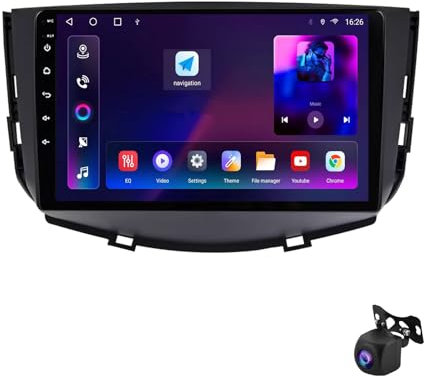 HTXPSM Android 12 Autoradio Lettore DVD Navigatore Touch GPS Navigazione Radio Per L-ifan X60 2011-2016 9 Pollici Lettore Multimediale Bluetooth Supporto 4G/WIFI/Carplay/Android Auto/USB/DSP/RDS
