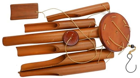 Nicear Bambus Windspiel 6 Röhren Holz Draußen Und Drinnen Bambus Für Gartenfreigabe Windspiele Für Garten