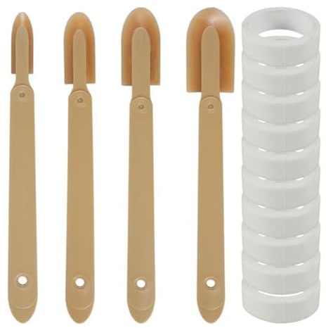Remingtape Herramienta de sellado de goma de 4 piezas, espátula de sellado, herramienta de eliminación de juntas para azulejos, , base de junta, A