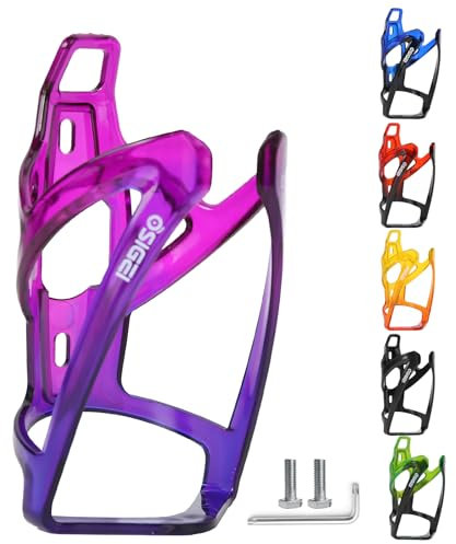 OSIGEI Flaschenhalter Fahrrad Aktualisierte Version Getränkehalter 35g Leichtgewicht Trinkflaschenhalter Farbverlaufen Getränkehalter Fahrrad für MTB und Rennräder (Blau Lila)
