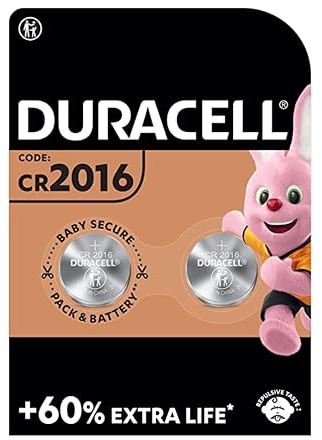 2 piles Duracell 2016 Lithium (1 blister de 2 batteries)