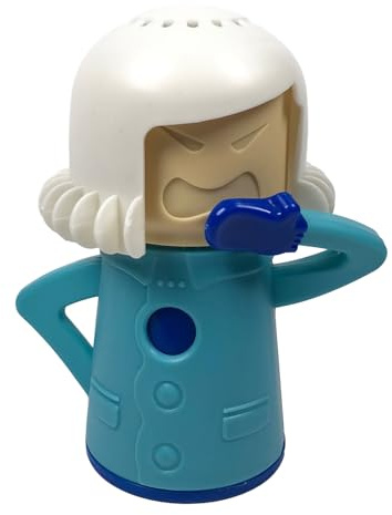 Limpiador de microondas con diseño de madre enojada, con vinagre y agua