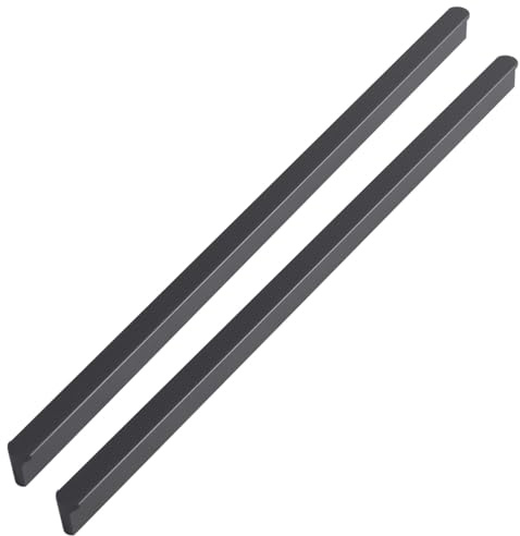 Tiradores Armarios Gris, 2 Tirador asa Mueble Sólido de Aluminio | Anodizado, Agujero: 96-1160 mm Forma de T Tornillos incluidos1160mm/45.7in