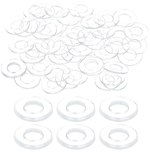 QUARKZMAN 150 Pc M4 Rondelle PVC Piatte Trasparenti 4mm Diametro Interno | 7mm Diametro Esterno, 1mm Spessore, Per Viti Bulloni Maniglie Porta Doccia, Spessori Piatti Rotondi, Rondella Liscia