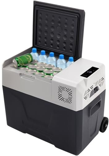 PEIXU 40L Nevera Portátil con Compresor, Congelador y Refrigerador Eléctrico para Coche 12V-14V & Hogar 120V-240V, Rango de Temperatura -20℃~20℃, Ideal para Familias, Camping y Autocaravanas