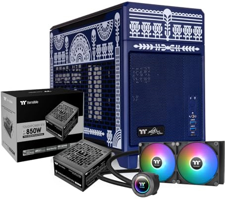 Thermaltake Bundle TR100 | Mini Tower | Super Compact | Limited Koralie Edition + TH280 V2 ARGB CPU Wasserkühlung + Thermaltake Toughpower SFX 850W | ATX 3.1 | 80Plus Platinum