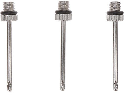 uhlsport Nadelventile, 3 Stück, Ersatz-Nadeln für Ball-Pumpe, für Fußball, Basketball etc, Ball-Nadeln für Luftpumpe, Nadel-Ventile, Gewinde-Gr. M5, silber, durchsichtig