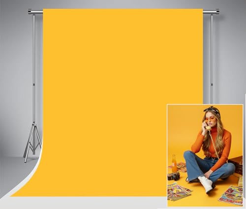 Kate Gelber Foto Hintergrund 1,5 * 2,2 m Retro Solide Gelbe Farbe Fotografie Hintergrund Foto Neugeborene Studio Shooting