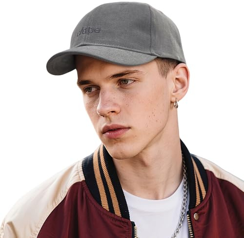 CLAPE Short Brim Cap Baumwolle Basecap mit kurzem Schirm Strukturiert | Verstellbar,Einfarbig,Gebogene Krempe Baseballkappe für Hip Hop,Alltag,Casual,Streetwear
