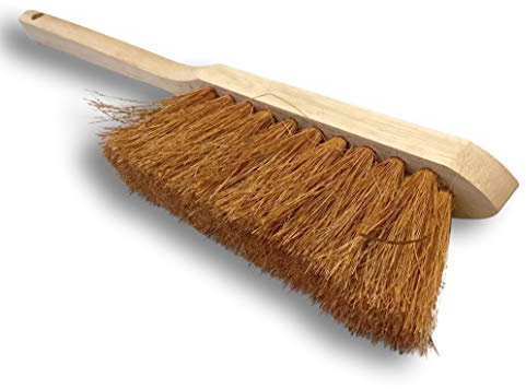 Kibros Lot 6 balayettes Fibres Coco Manche Long Bois 45 cm | Manche long bois, longueur 45 cm, fibres naturelles coco, écoresponsable, balayage poussière sols intérieur extérieur.