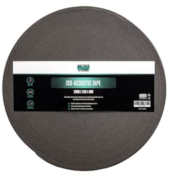 Walther Strong 30MM X 25M Acoustic Joist Tape. Soundproofing Resilient Tape Noise Reduction for Homes, Apartments, Floors, Home Theatres. Noise Reduction Sound Damping BS EN Standard