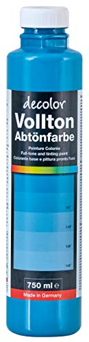 decotric Decolor Bunte Abtönfarbe Petrol - 750 ml I Dispersionsfarbe für dekorative Anstriche und wasserbasierten Materialien I Hohe Farbkraft & Ergiebigkeit