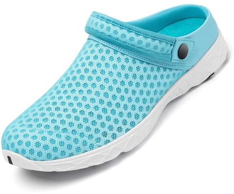 SAGUARO Unisex ventilerande sommartofflor storlek 36–48, Ljusblå, 37 EU