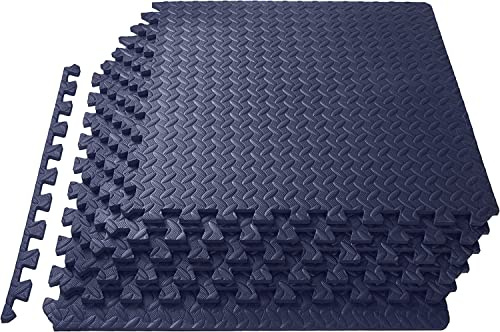 Meisterhome - 60x60x1cm - 6 Stuck - 2.16 m² -Tardis blue Schutzmatten Set Puzzlematte Bodenschutz Matte - Puzzle Bodenschutzmatten Unterlegmatte (6 Stück, Tardis Blue)