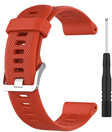Klockarmband med verktyg kompatibelt med Garmin Forerunner 745, sportklockarmband mjukt silikon klockarmband handledsrem, ersättningsarmband armband för Garmin Forerunner 745 Watch, L (12,5 cm x 2,2