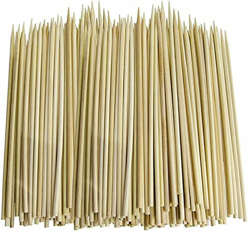 EliteKoopers 12 Inch 1000Pcs Bamboo Skewers Wooden For BBQ Kebab Fruit Stick, Party Buffet Food