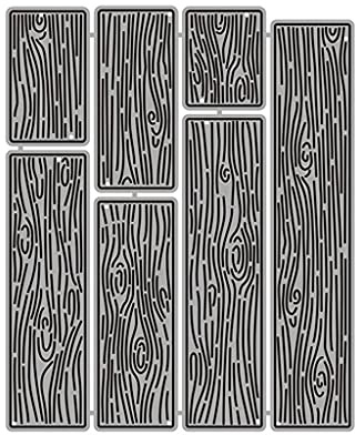 kdjsic Wood Grain Metal Cutting Dies Stencil for DIY Craft Making Greeting Card Background Wall Scrapbooking Paper No Stamps