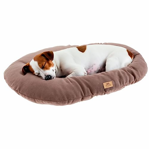 Ferplast Cuscino Cane e Gatto RELAX MICROFLEECE, Cuccia in Caldo e Soffice Micropile per Taglia Media, Lettino per Cani Lavabile, 65 x 42 x 12 cm. Grigio Tortora