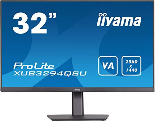 iiyama XUB3294QSU-B1 32 Business Moniteur QHD (2560x1440), VA, 75Hz, 4ms, 2H1DP, HDMI, Noir