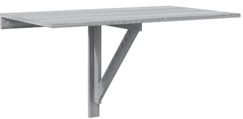 vidaXL Mesa de Pared Plegable contrachapada Gris Sonoma 100x60x56 cm