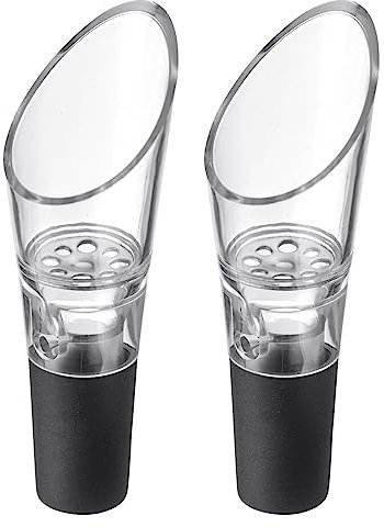 Westmark Caños de decantación Simo – vertedor de vino de con ventilación, accesorio adecuado para muchas botellas de vino, cierre fiable – plástico, acero inoxidable, 2 piezas