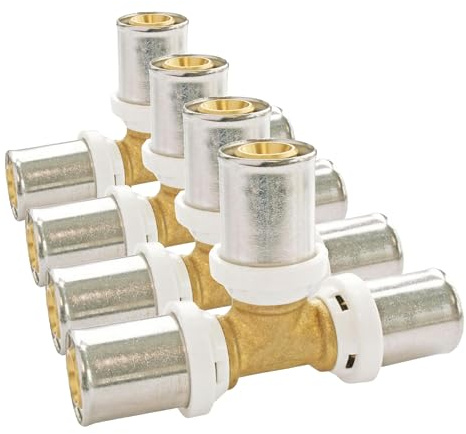SOMATHERM FOR YOU, Té à sertir pour tube multicouche Ø16 - Raccordement facile et rapide, compatible avec profils U, H, TH - Norme NF 545 - Sécurité d'étanchéité et contrôle visuel