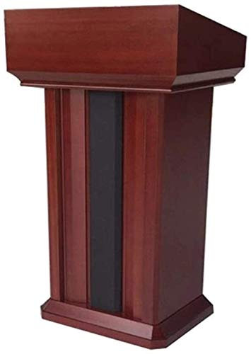 MObyat Holz-Podium,Sprechpult, Empfangstisch, Lehrerpult aus massivem Holz, einfaches Podium, ideal für Predigten und Präsentationen